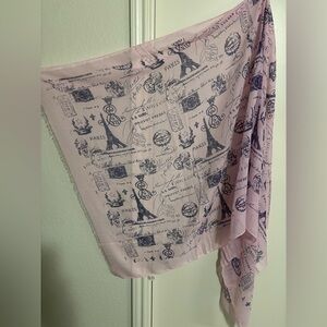 Pink Eiffel Tower Paris scarf shawl shrug